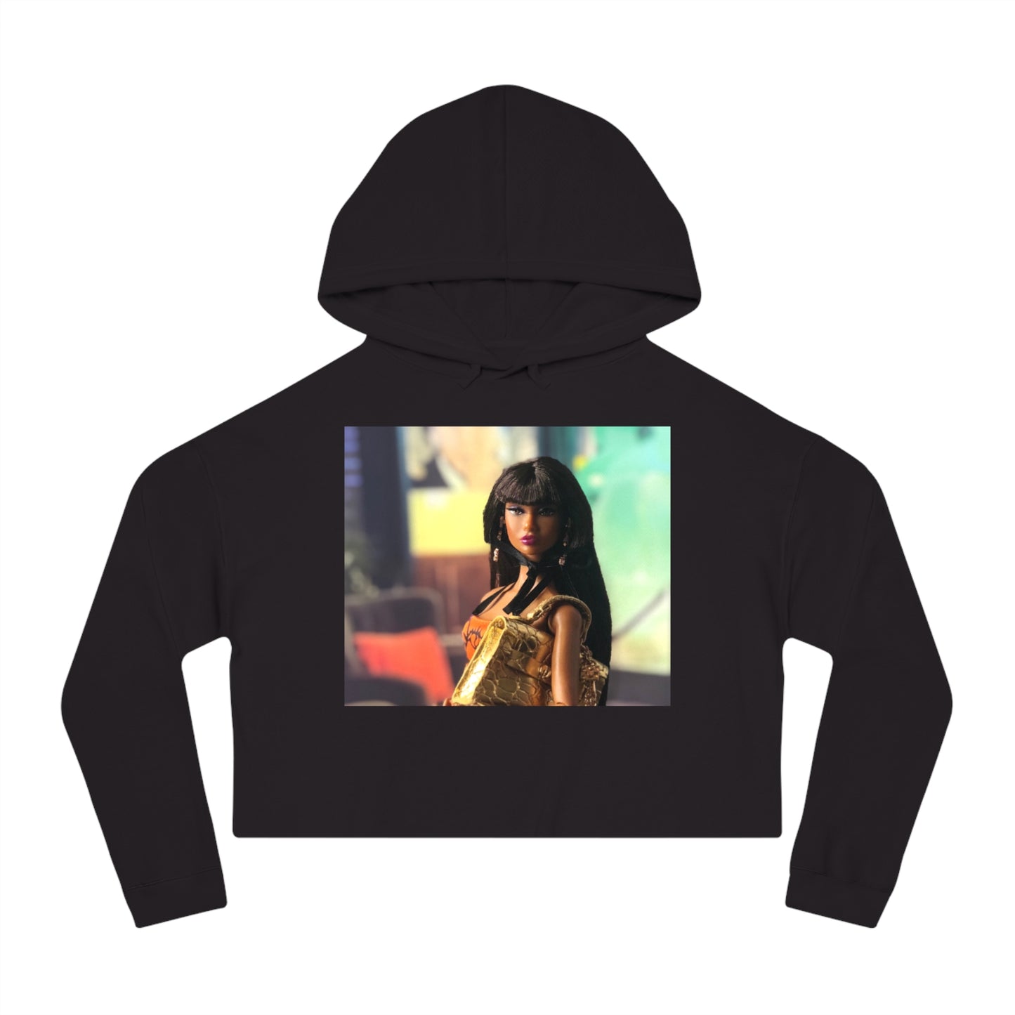 Pretty Doll World Cropped Hooded