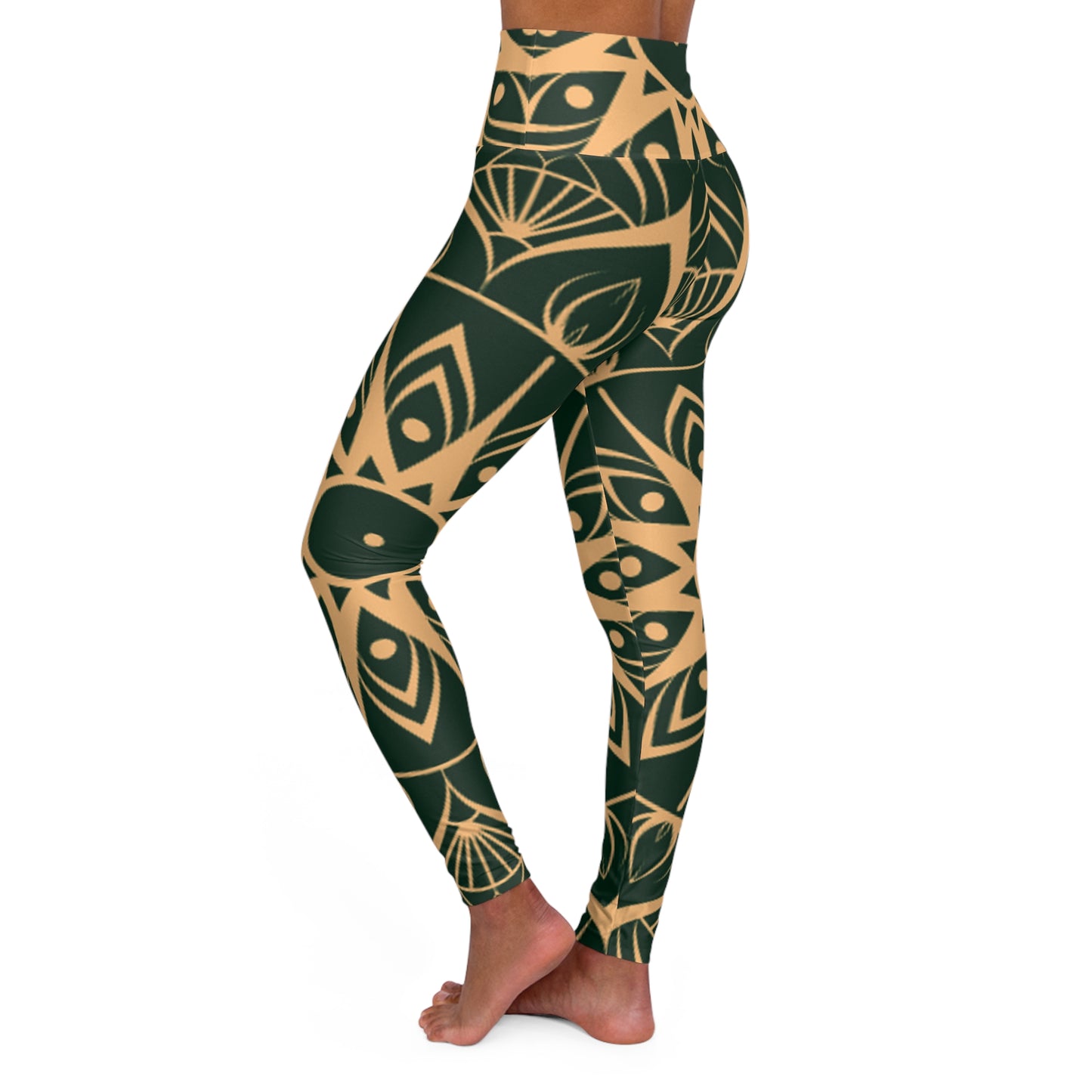 High Waisted Star Burst Yoga Leggings