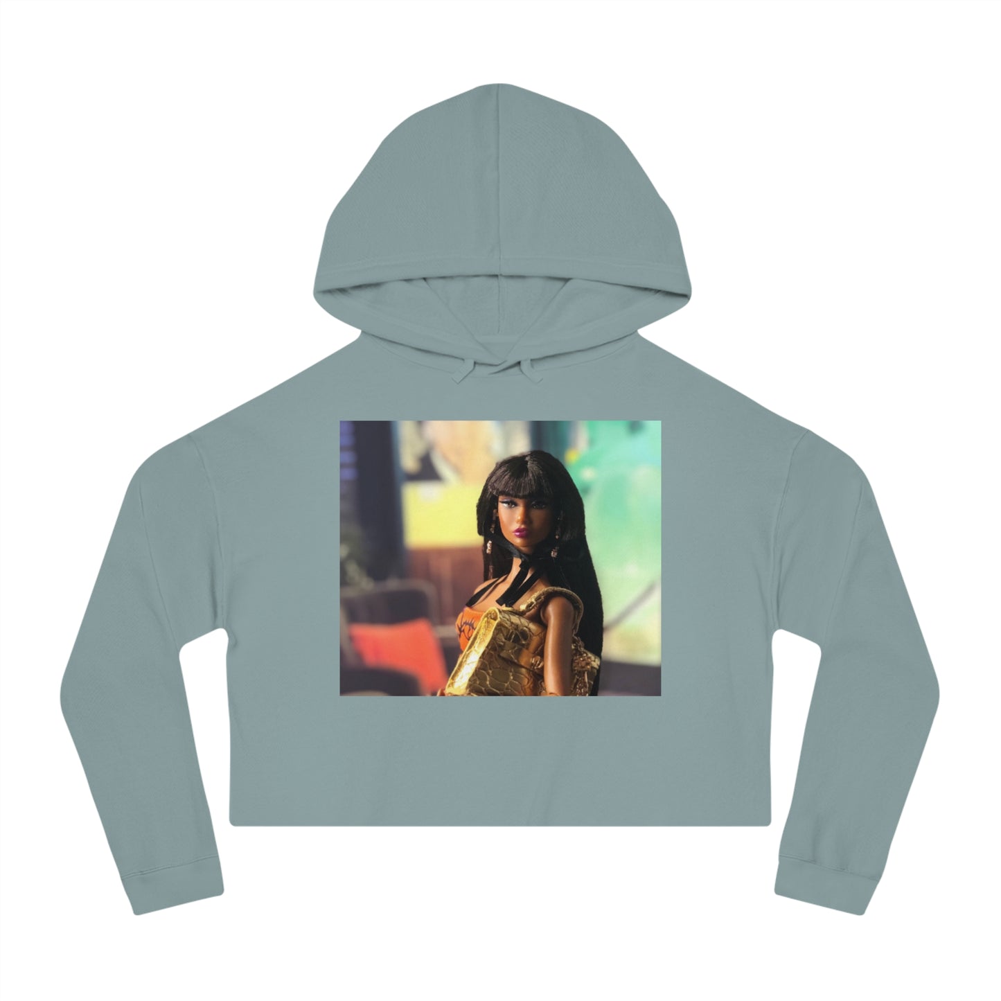 Pretty Doll World Cropped Hooded
