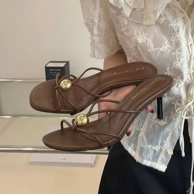 Thin Heel Slides