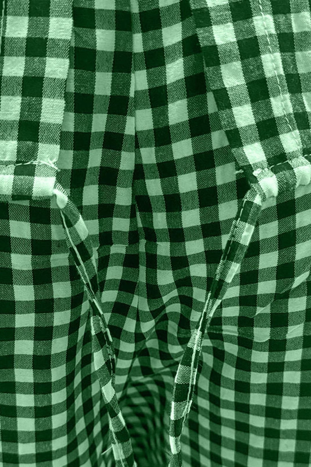 Plaid Round Neck Half Sleeve Top and Pants Set