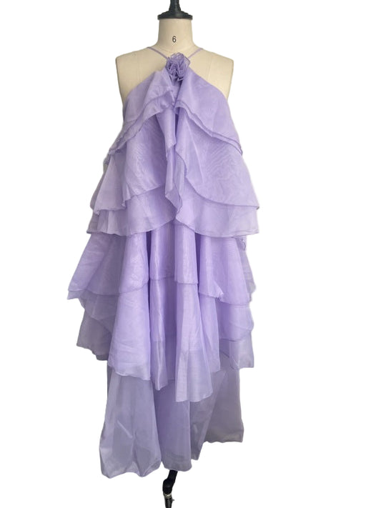 Halterneck 3D floral Dress