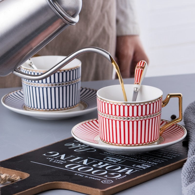 Ceramic Coffee Cups and Saucers