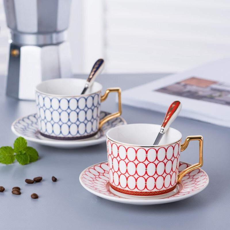 Ceramic Coffee Cups and Saucers
