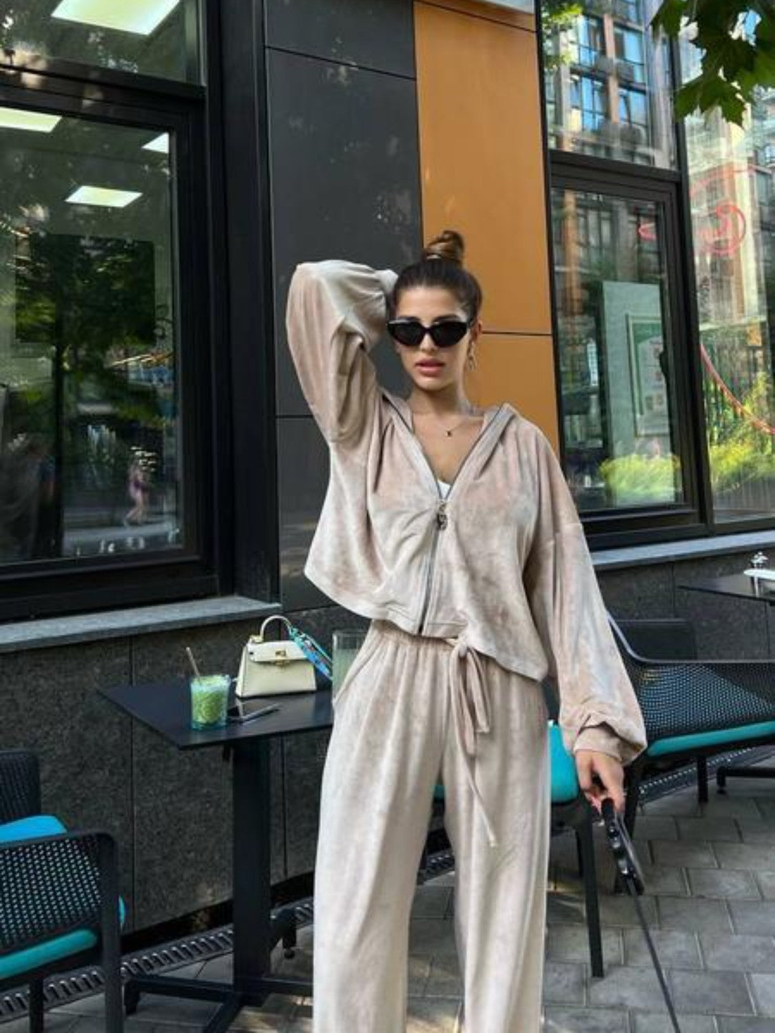BELLA trendsi hooded jacket and pants set featuring a stylish, comfortable matching outfit with a hooded jacket and coordinating pants.