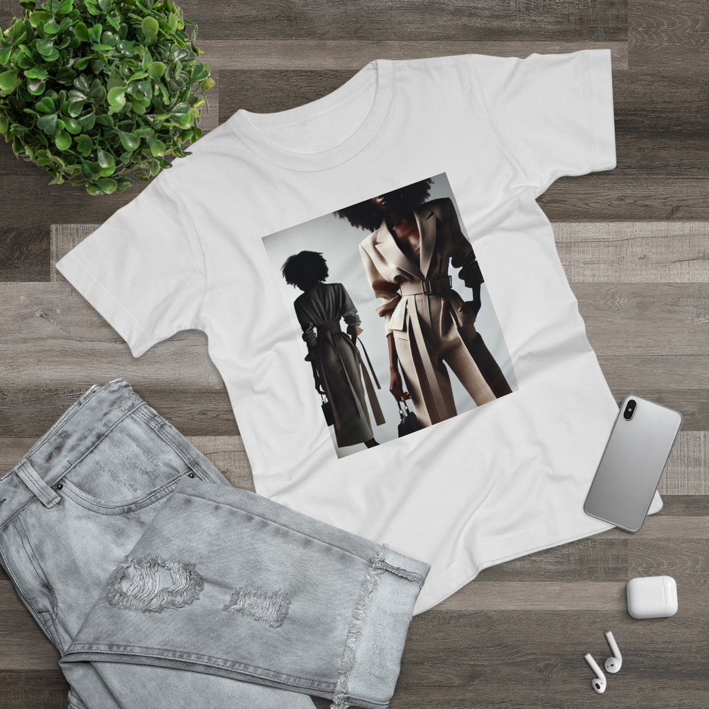 BELLA Pretty Doll World Boss Tee with colorful print on a casual cotton T-shirt, displayed on a flat lay.
