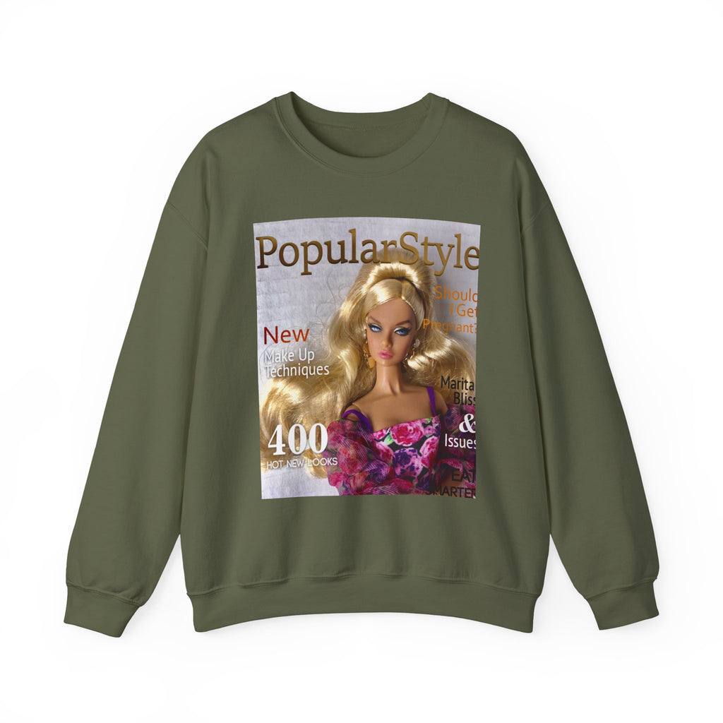 Printify fashion graphic crewneck sweatshirt with colorful printed design on soft, comfortable fabric.