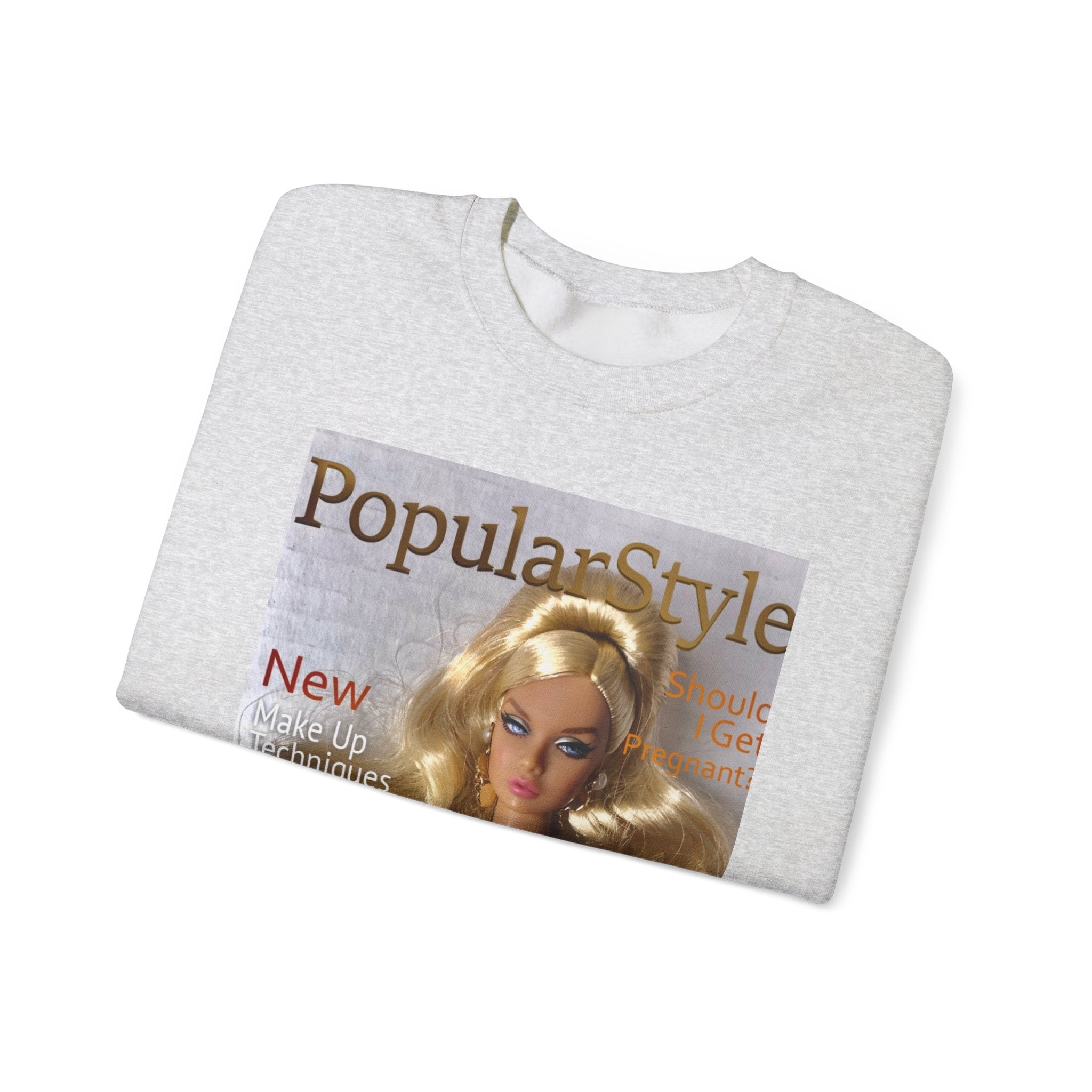 Printify fashion graphic crewneck sweatshirt featuring a stylish printed design on soft, comfortable fabric.