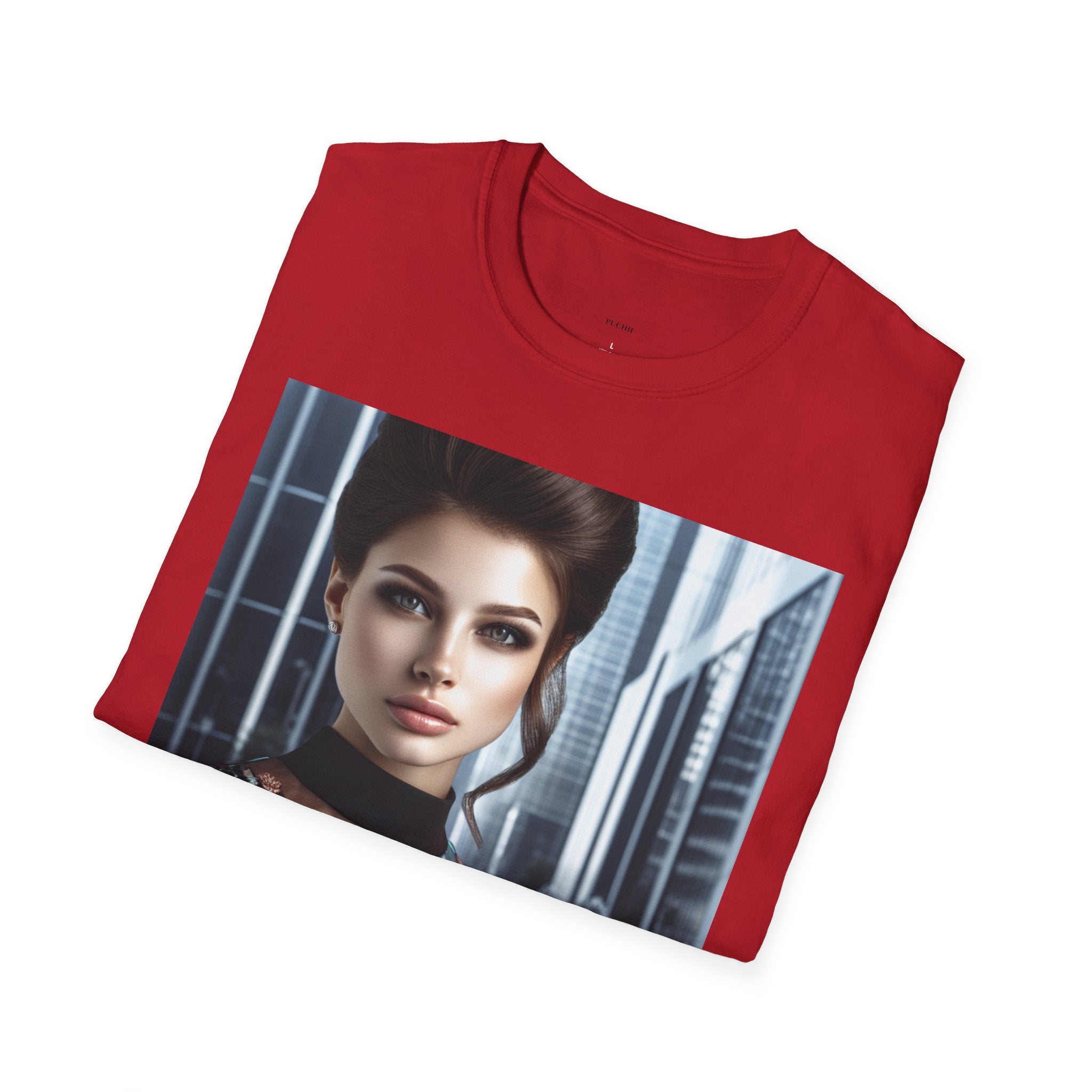 Softstyle T-Shirt by Printify featuring a classic fit, soft fabric, and a plain design, displayed on a white background.