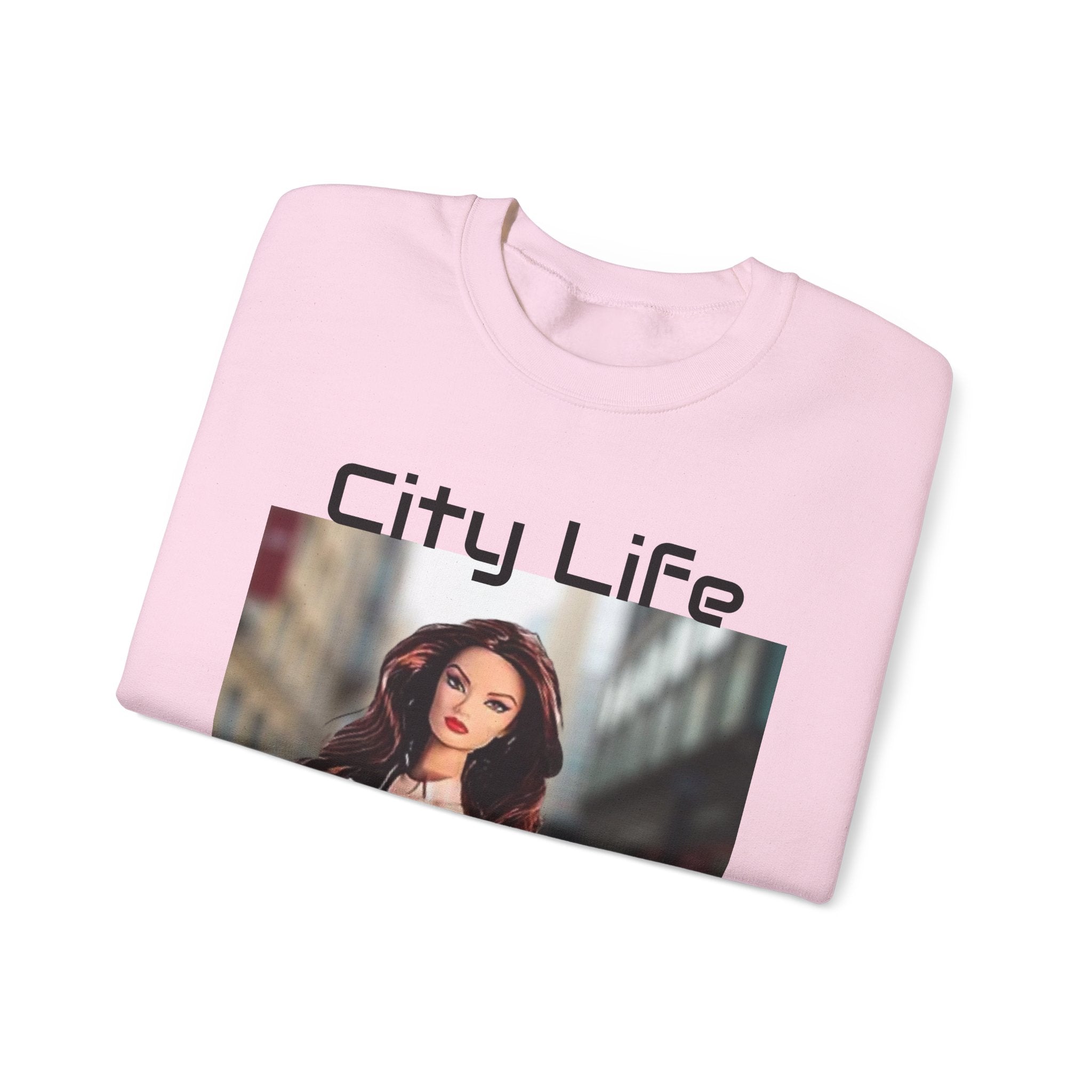 City Life Graphic Sweatshirt, Pretty doll world