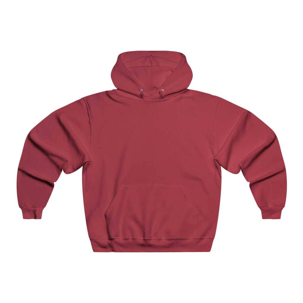 Black hooded sweatshirt with a printed QR code design by BELLA BLA, featuring a front pocket and drawstring hood.