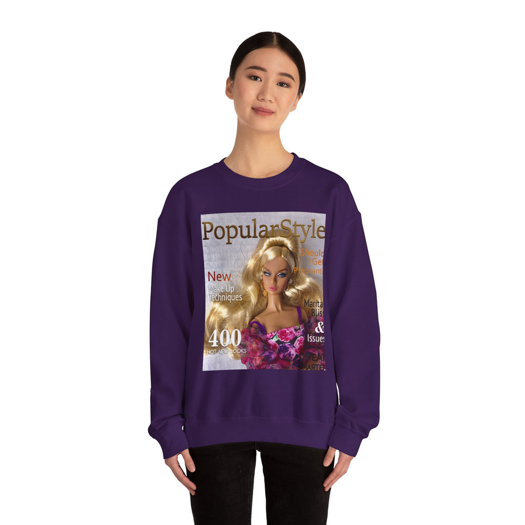 Printify fashion graphic crewneck sweatshirt featuring a bold printed design on soft, comfortable cotton fabric.
