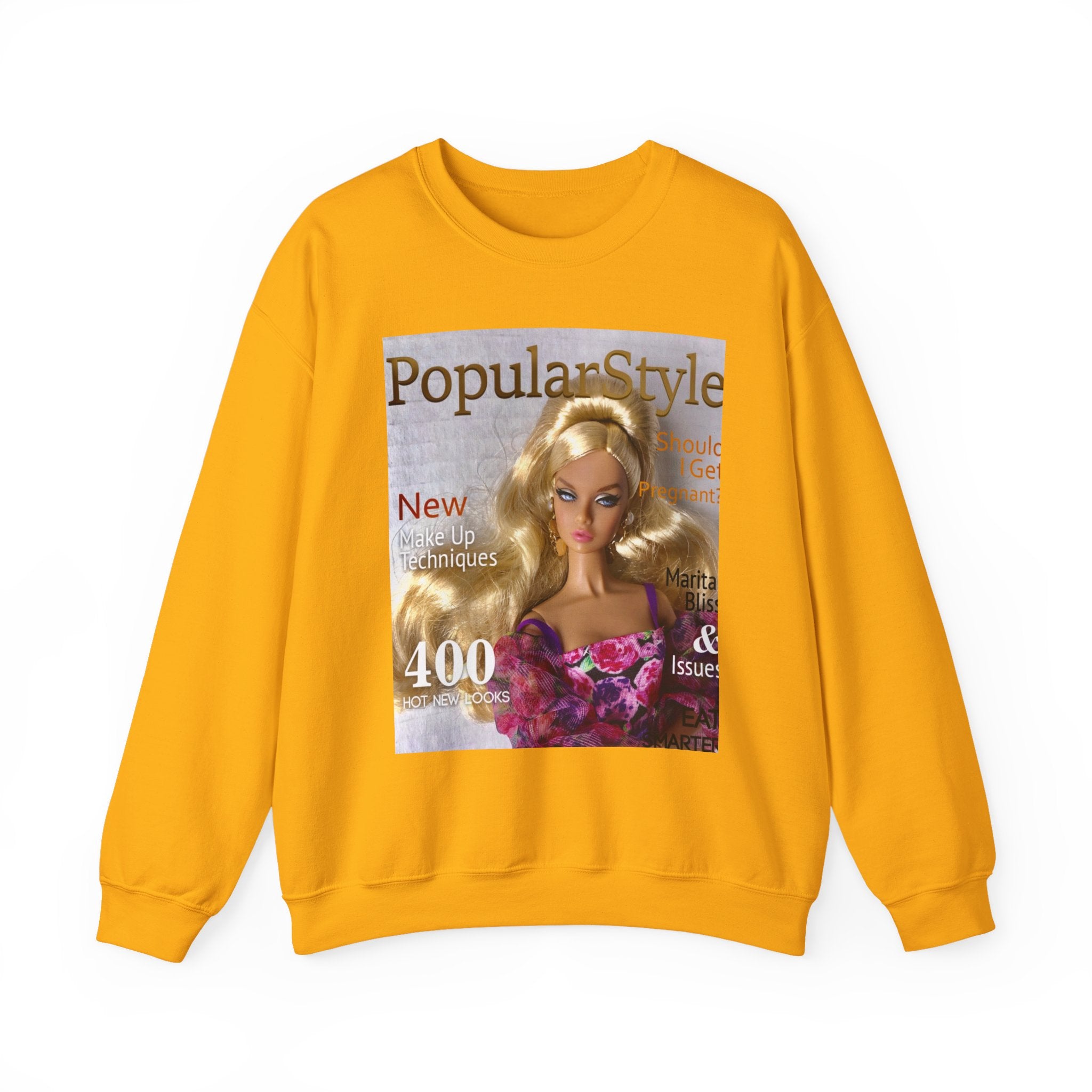 Printify fashion graphic crewneck sweatshirt featuring a stylish printed design on soft, comfortable fabric.