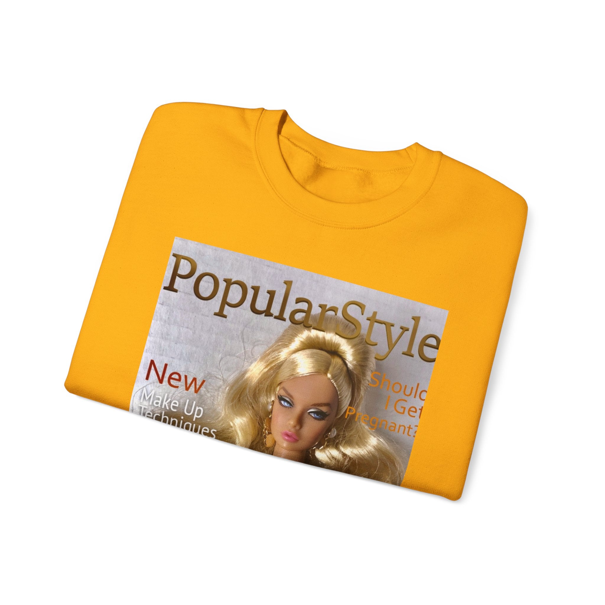 Printify fashion graphic crewneck sweatshirt featuring a bold, colorful design on a soft, comfortable fabric.