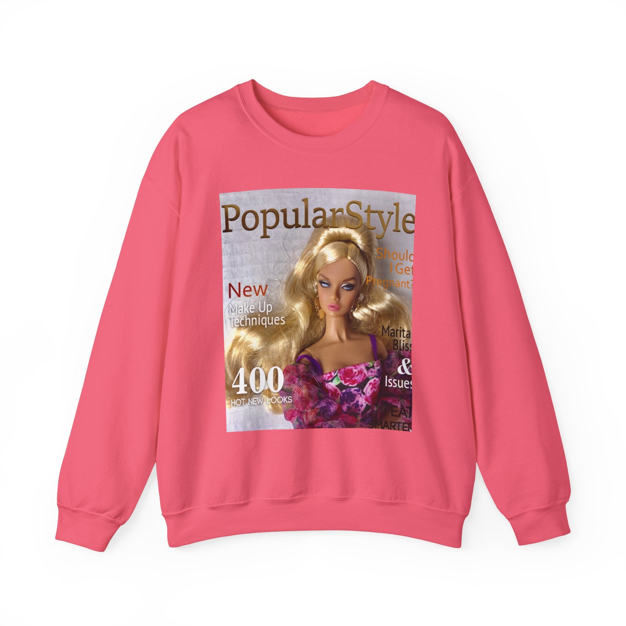 Printify graphic crewneck sweatshirt featuring bold fashion print, soft fabric, and relaxed fit for casual style.