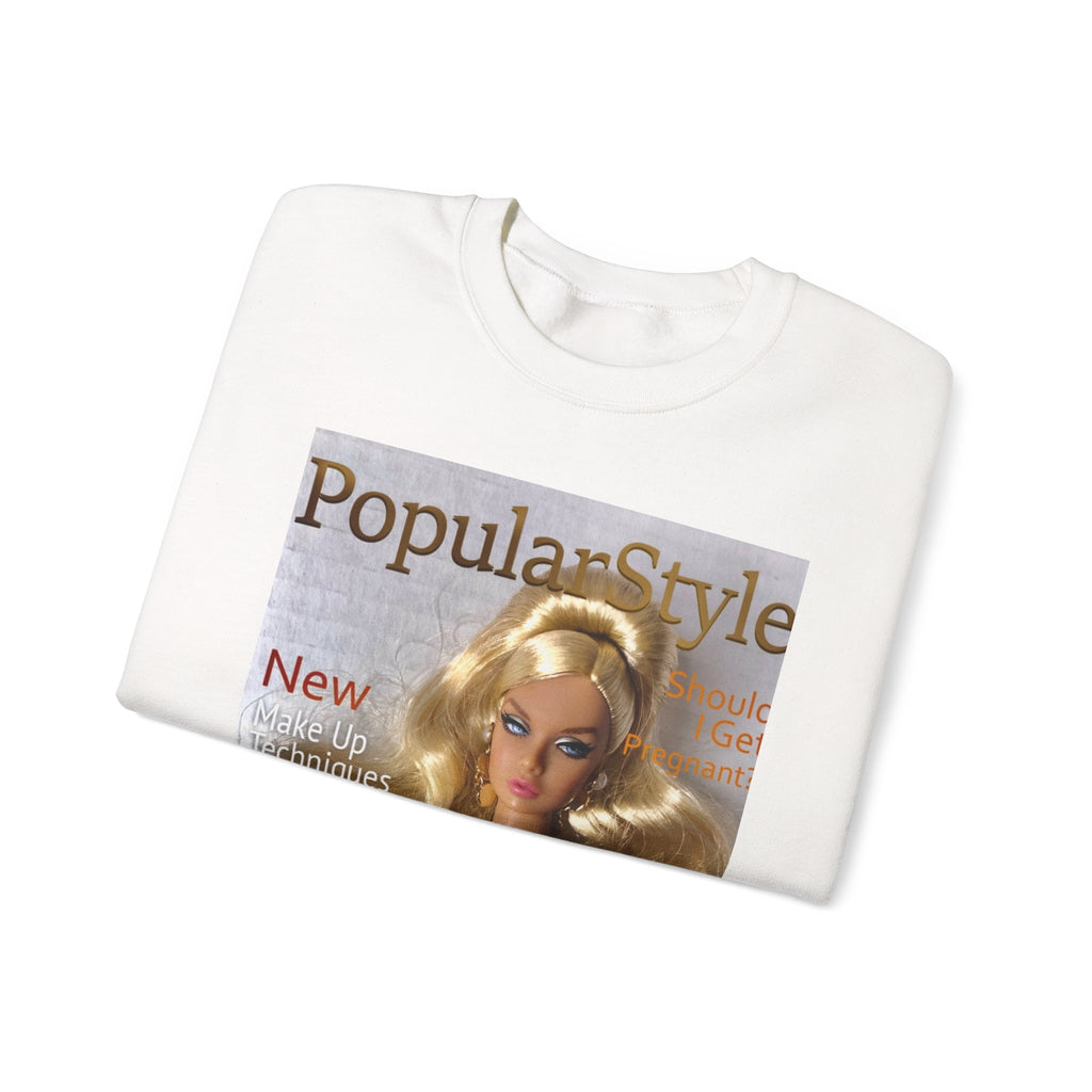Printify fashion graphic crewneck sweatshirt showing a colorful, stylish design on a comfortable casual sweatshirt.
