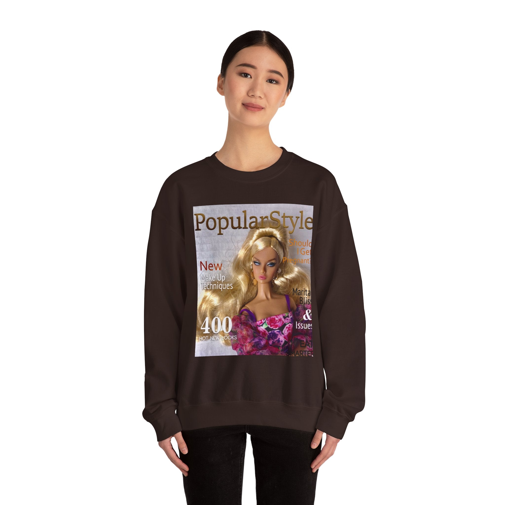 Printify fashion graphic crewneck sweatshirt featuring a stylish printed design on soft, comfortable fabric.