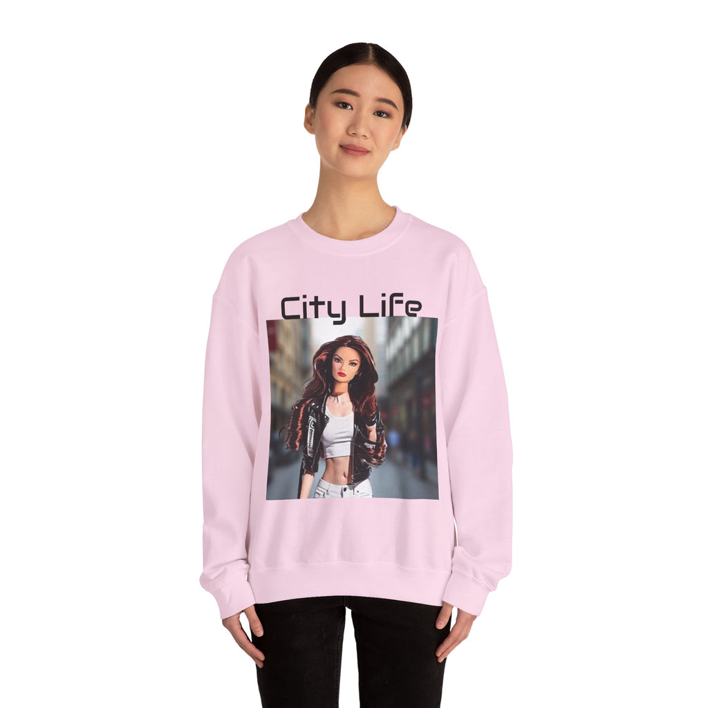 City Life Graphic Sweatshirt, Pretty doll world