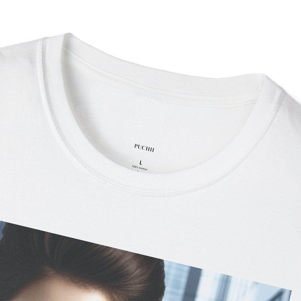 Softstyle T-Shirt by Printify featuring a comfortable fit and smooth fabric, shown in a relaxed, casual style.