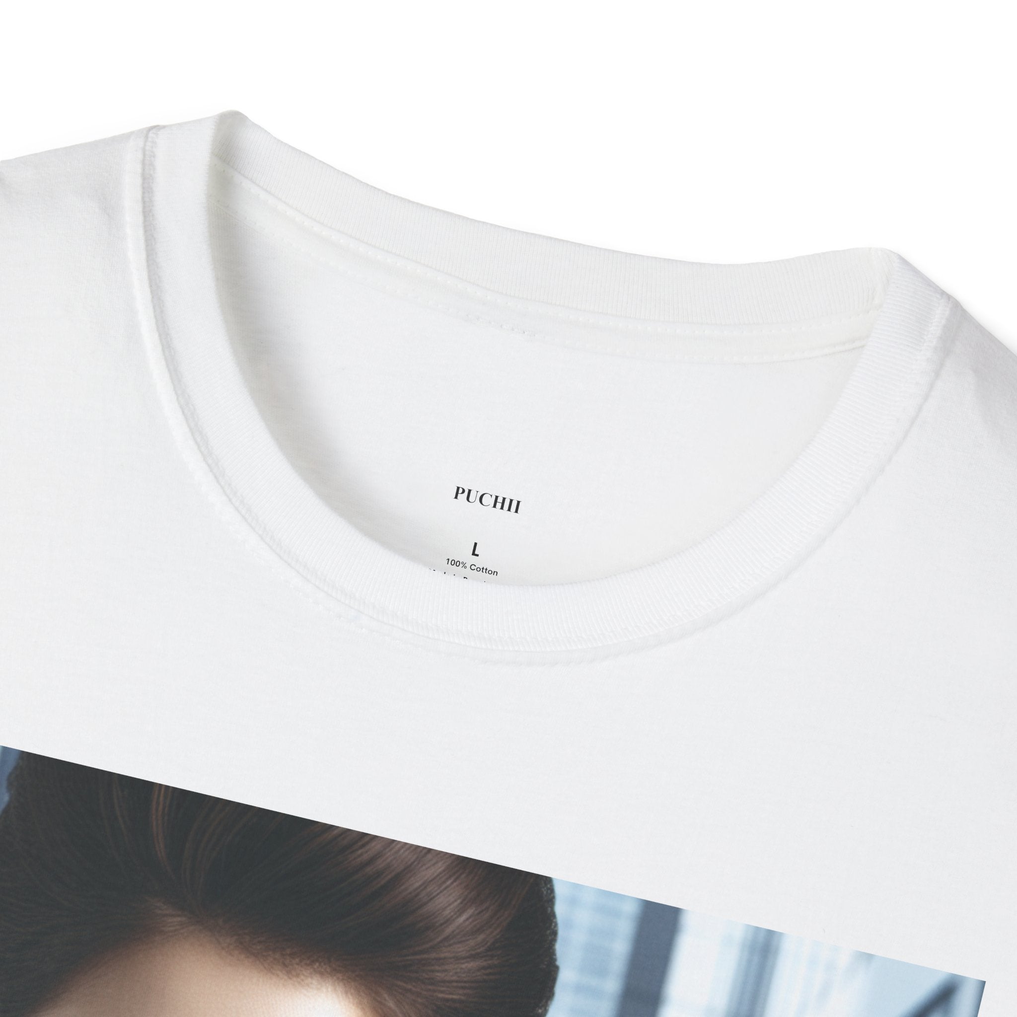 Softstyle T-Shirt by Printify featuring a comfortable fit and smooth fabric, shown in a relaxed, casual style.