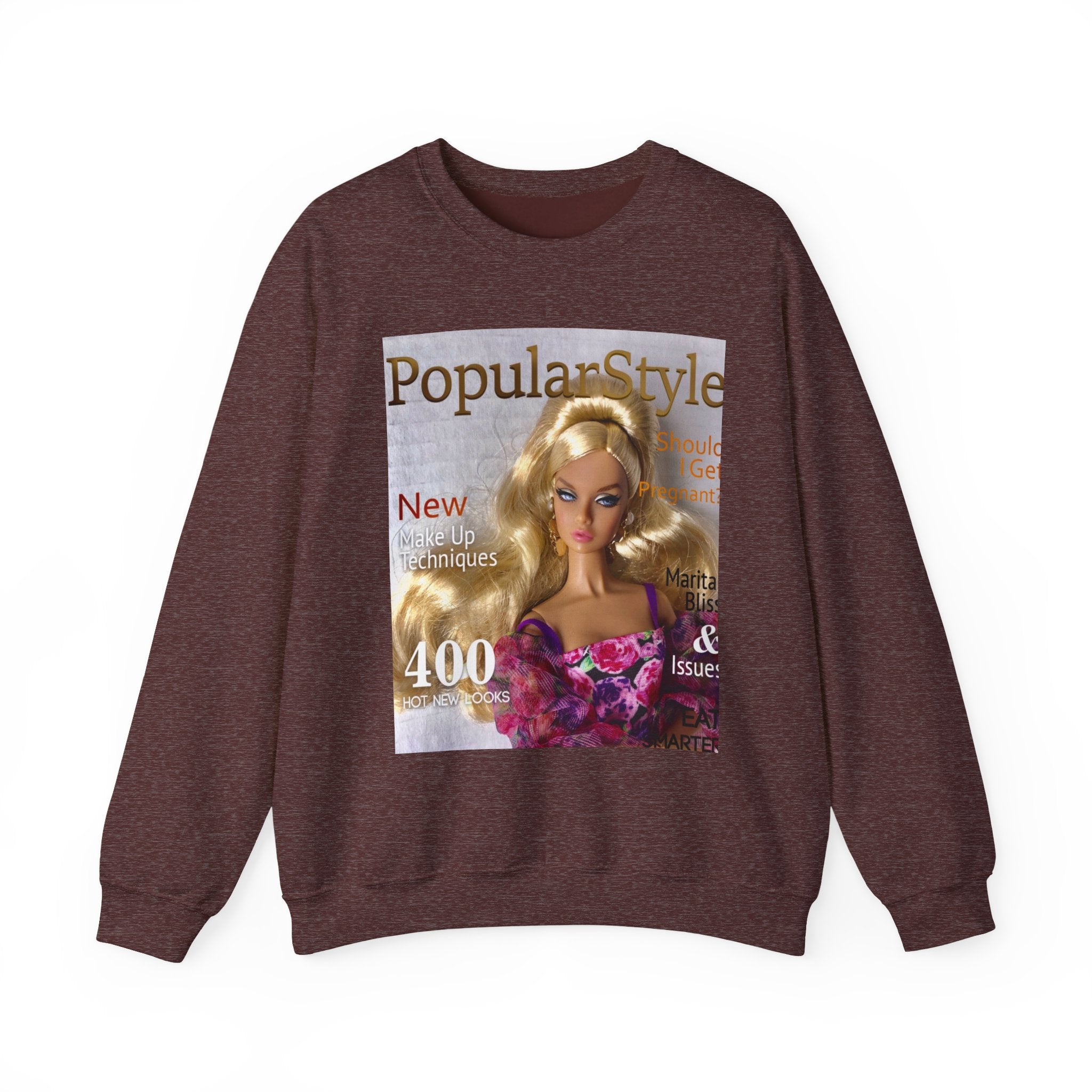 Printify fashion graphic crewneck sweatshirt with bold design, showcasing a comfortable casual style and vibrant print.
