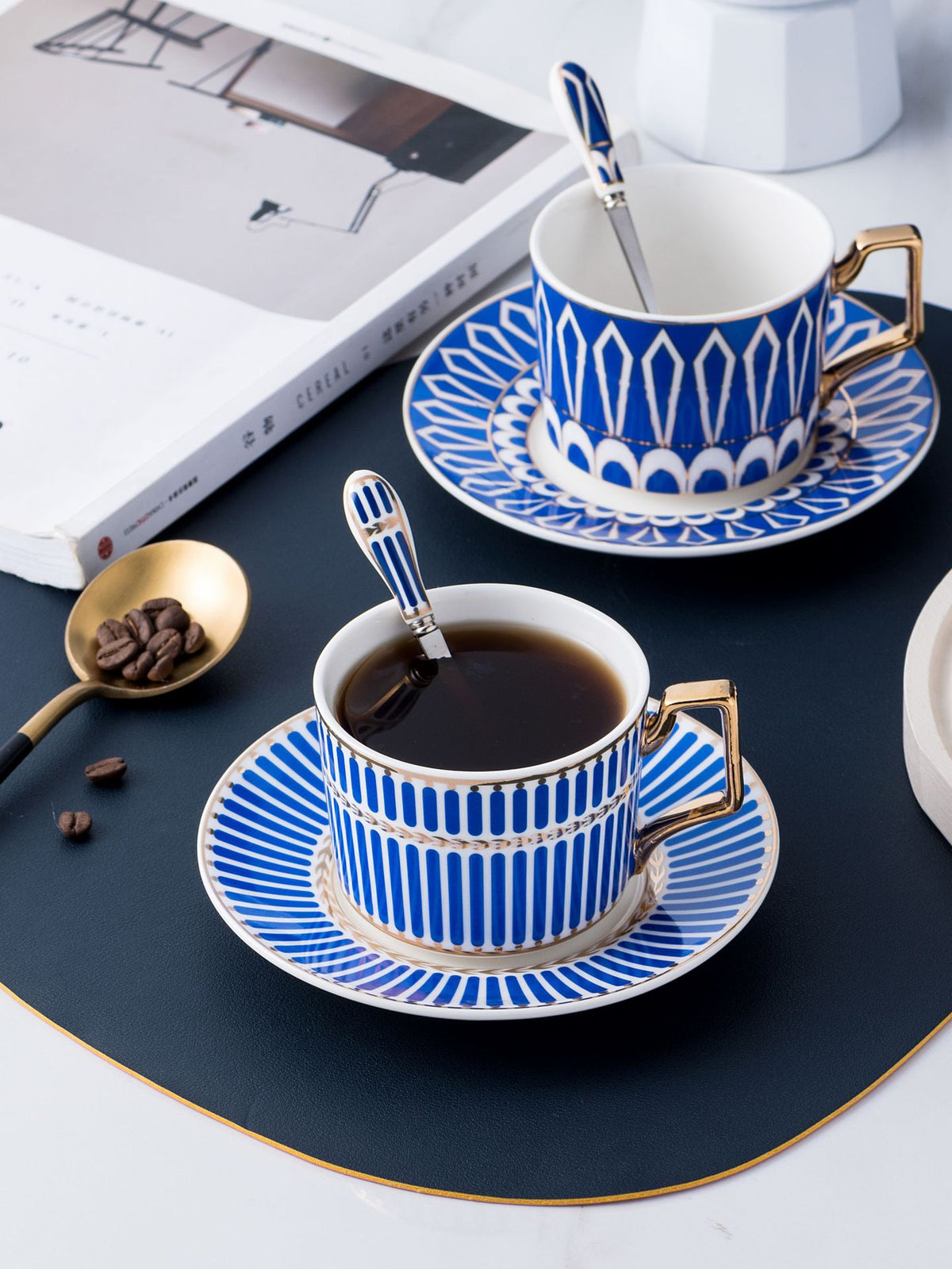 Ceramic Coffee Cups and Saucers