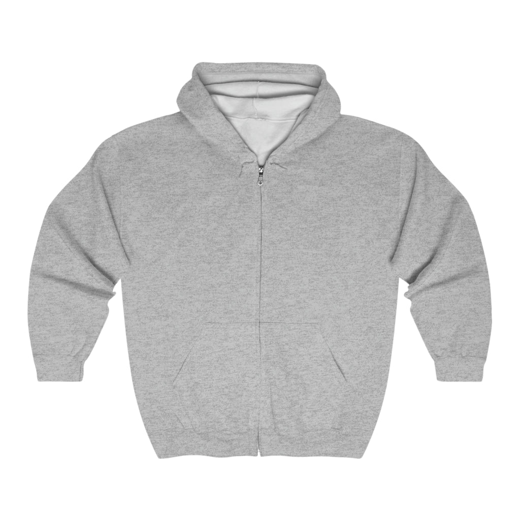 BELLA QR code full zip hoodie with hood, featuring a prominent QR code design on the front, casual and stylish sweatshirt.
