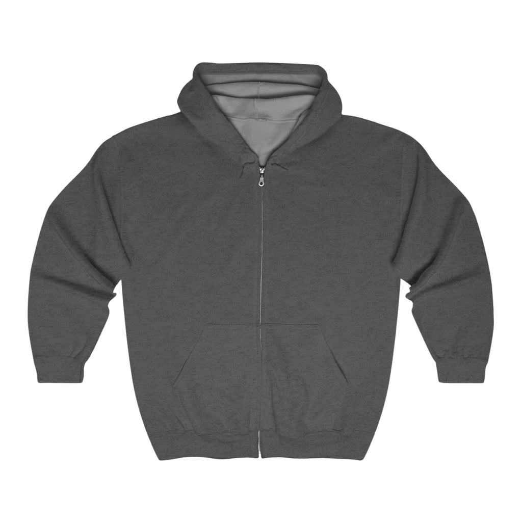 BELLA QR code full zip hooded sweatshirt, casual hoodie with front zipper and hood, featuring a prominent QR code design.