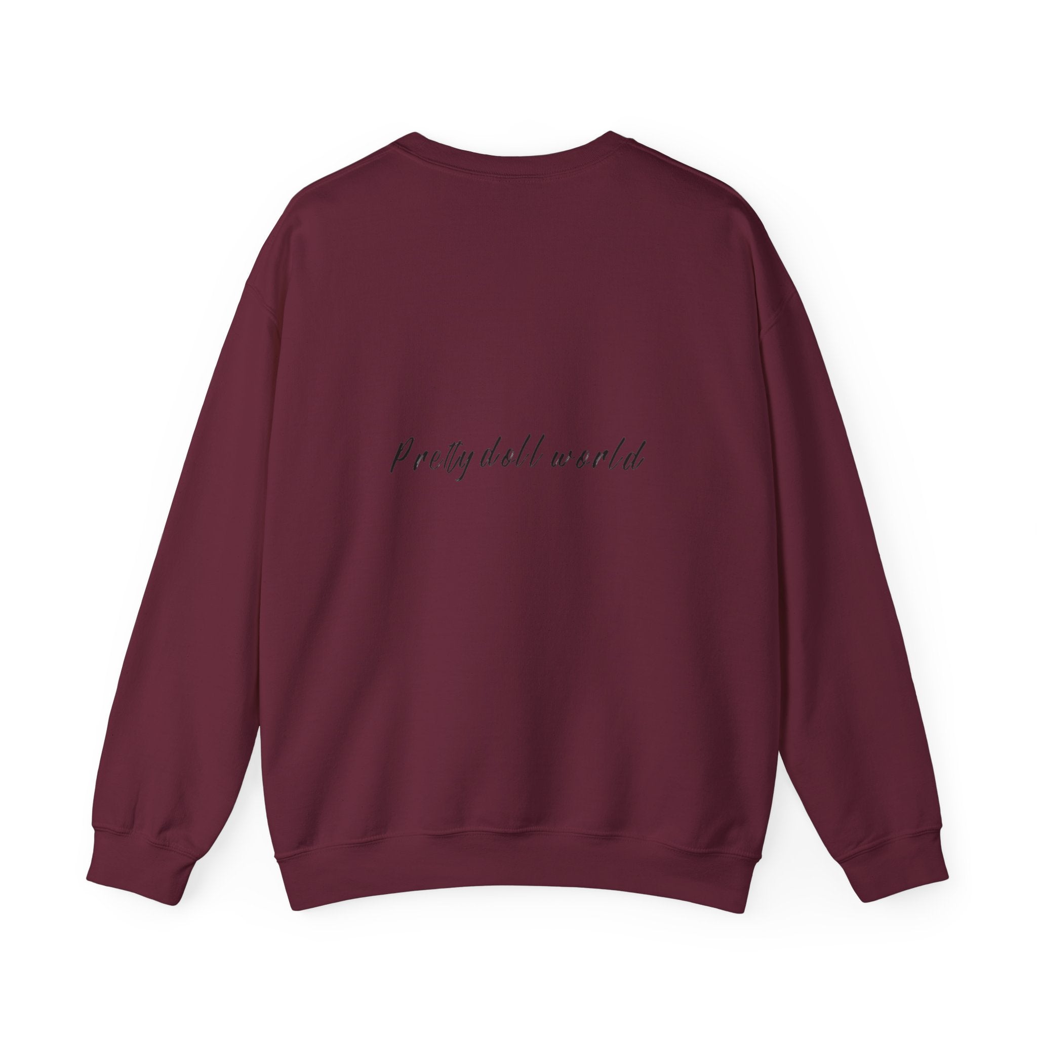Printify fashion graphic crewneck sweatshirt with bold printed design, soft fabric, and comfortable fit, shown in a close-up image.