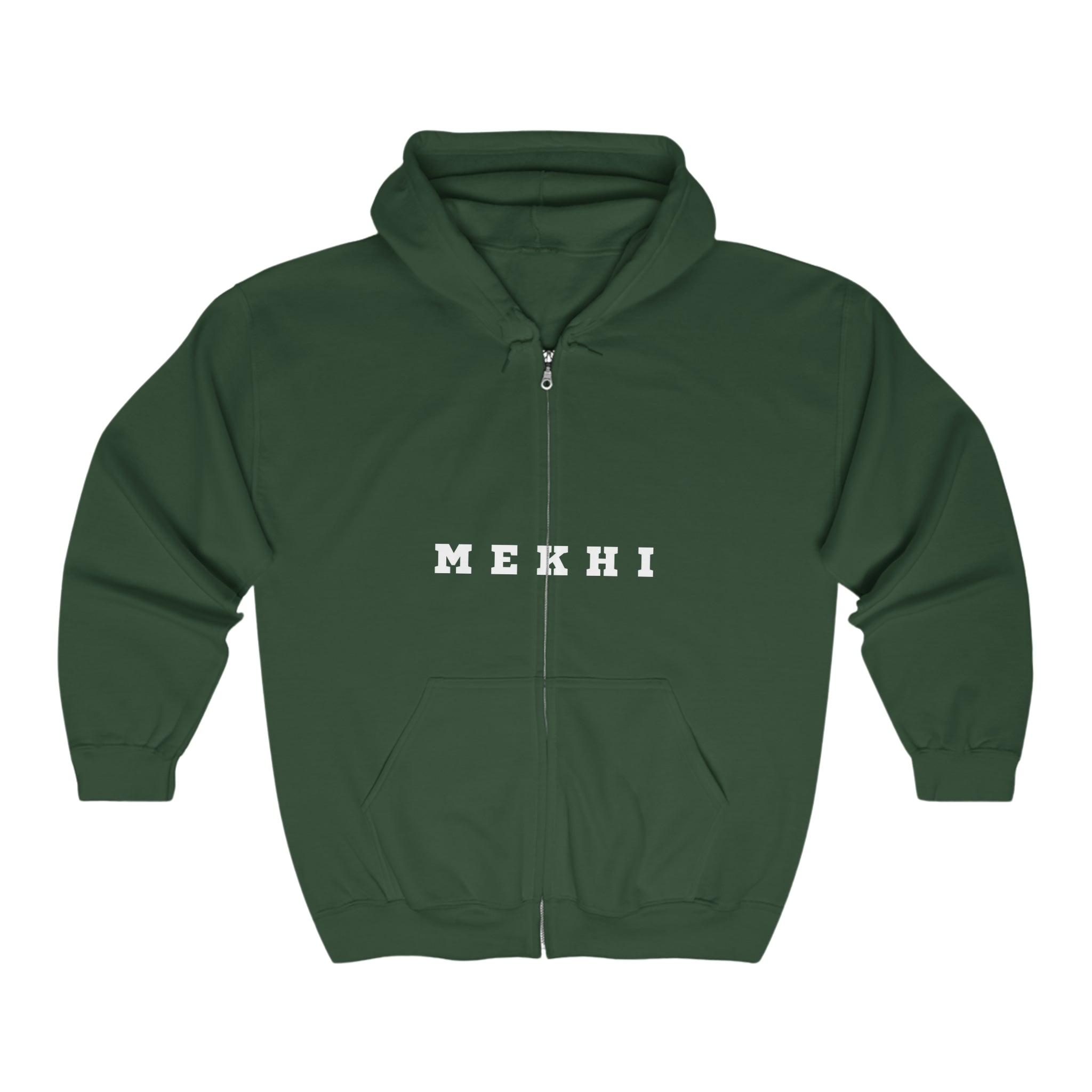 BELLA Signature full zip hooded sweatshirt featuring a comfortable hoodie with front pockets and a drawstring hood.