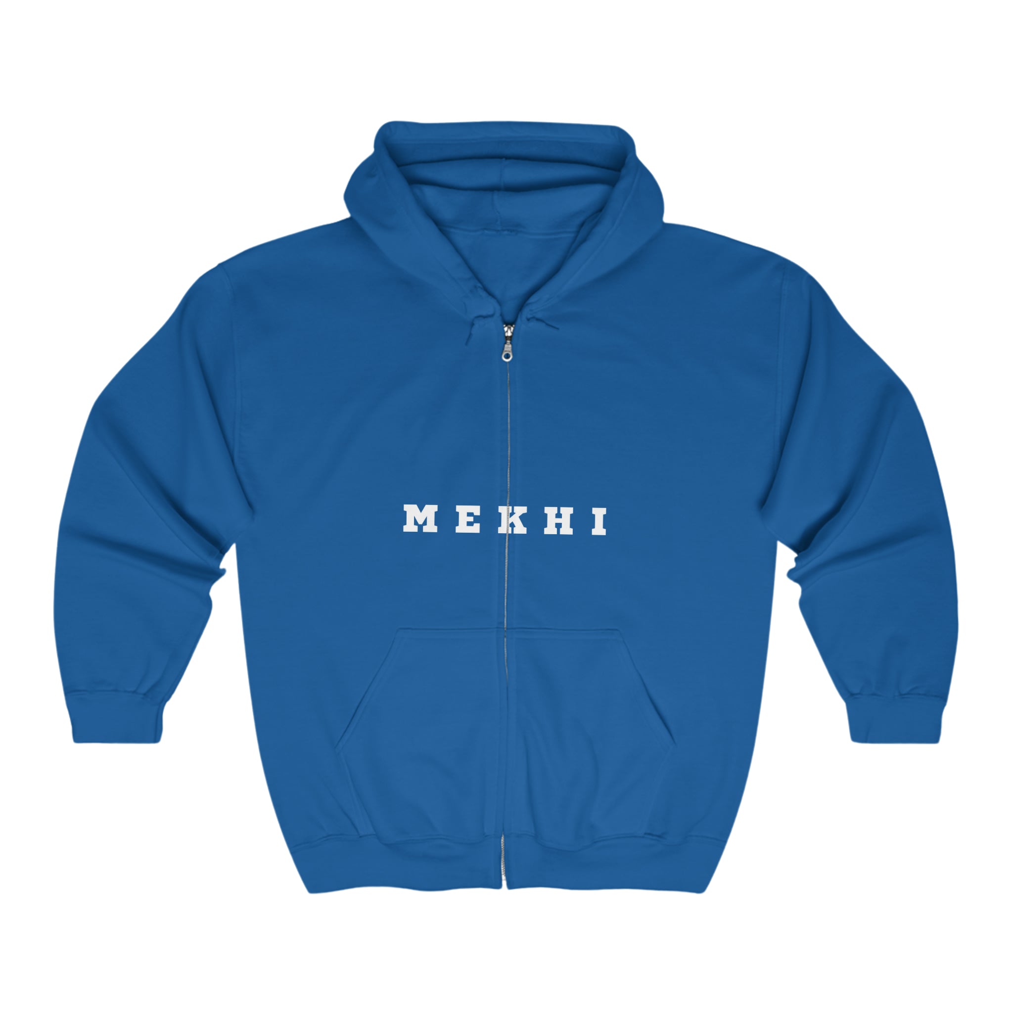BELLA signature full zip hooded sweatshirt, gray hoodie with front pockets and adjustable drawstrings, casual and comfortable fit.