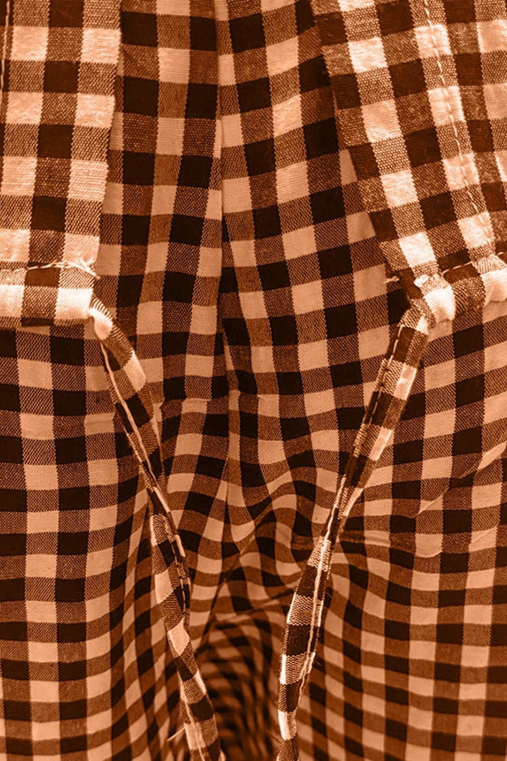 BELLA plaid round neck half sleeve top and matching pants set featuring a stylish, casual design in a classic plaid pattern.