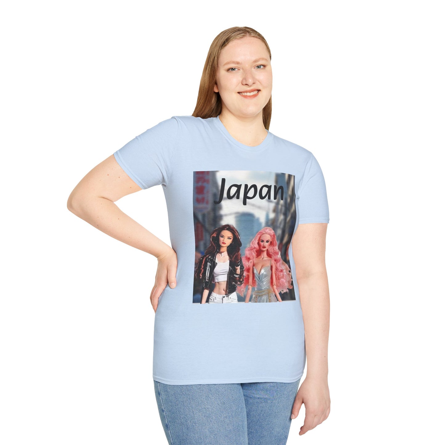 Japan Graphic T-Shirt, Barbie Inspired Tee Pretty doll world