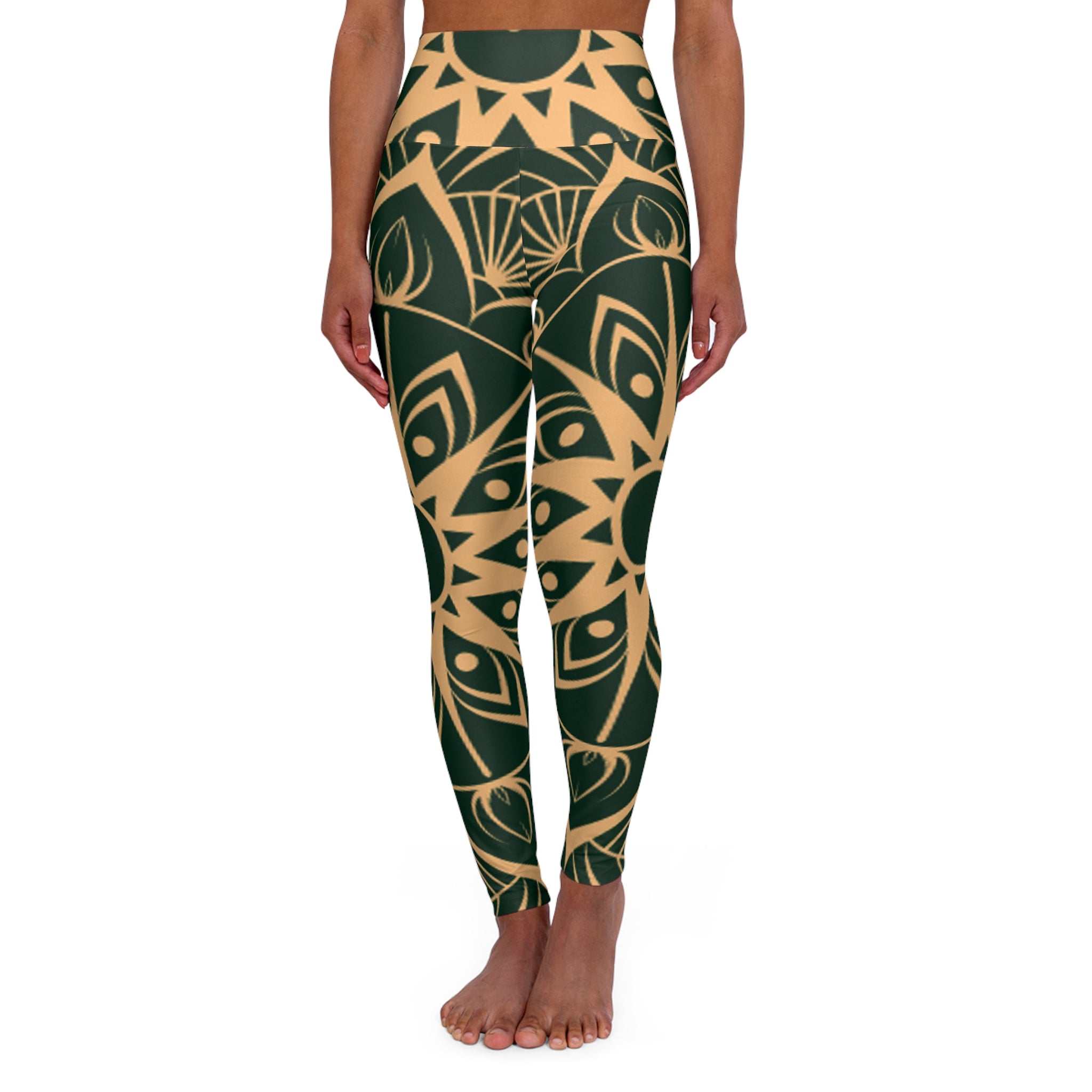 BELLA high waisted star burst print yoga leggings with vibrant star pattern, designed for comfortable activewear.