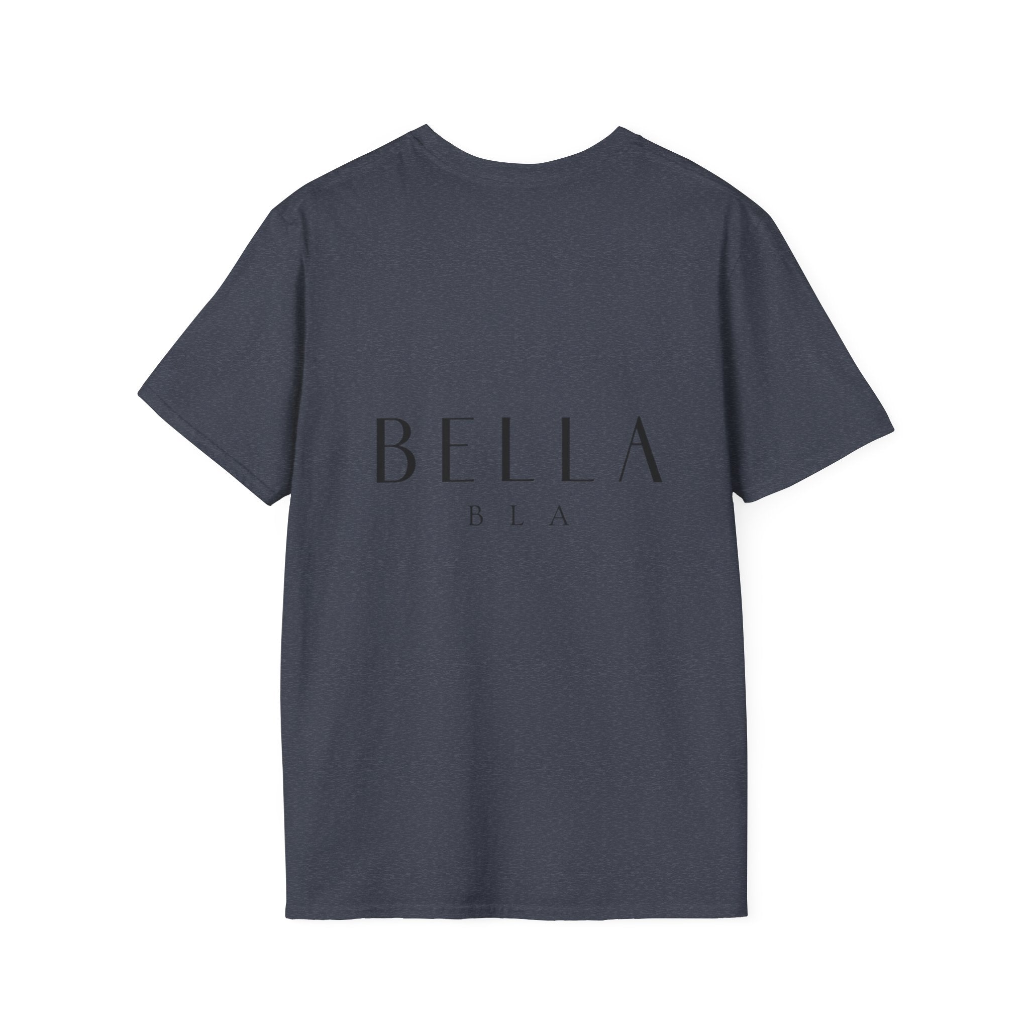 Printify Softstyle T-Shirt displayed flat, showing a smooth fabric surface and classic crew neck design.