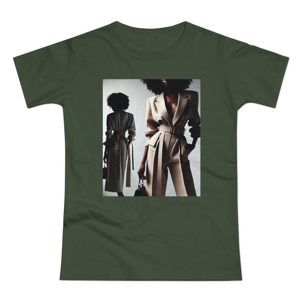 BELLA Pretty Doll World Boss Tee with colorful graphic print, casual cotton t-shirt for women, displayed on a plain background.