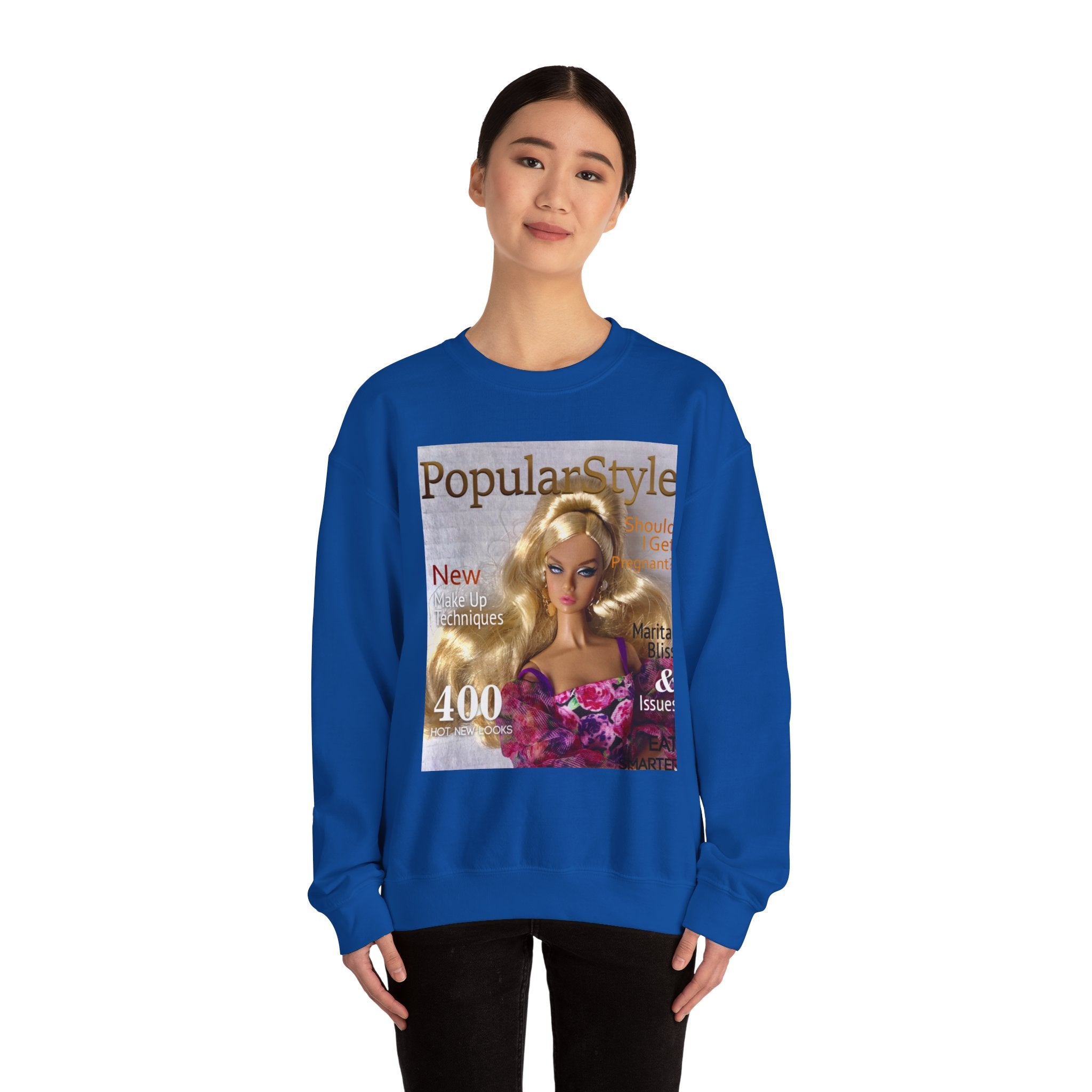 Printify fashion graphic crewneck sweatshirt featuring a bold printed design on soft, comfortable fabric.