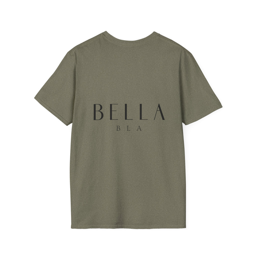 Softstyle T-Shirt by Printify, featuring a comfortable fit and smooth fabric in a casual style, shown in a close-up view.