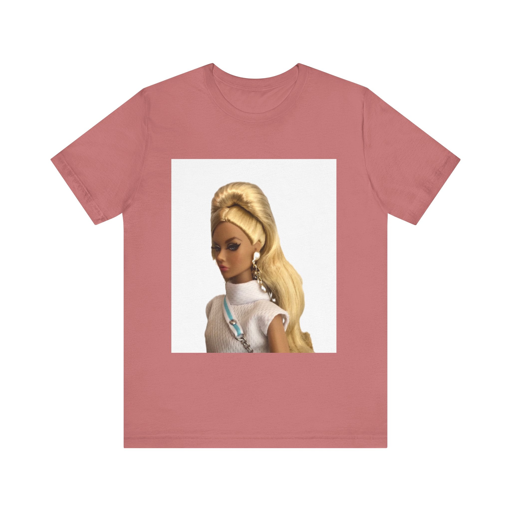 BELLA Pretty Doll World short sleeve tee with colorful doll print on soft fabric, perfect for casual wear.