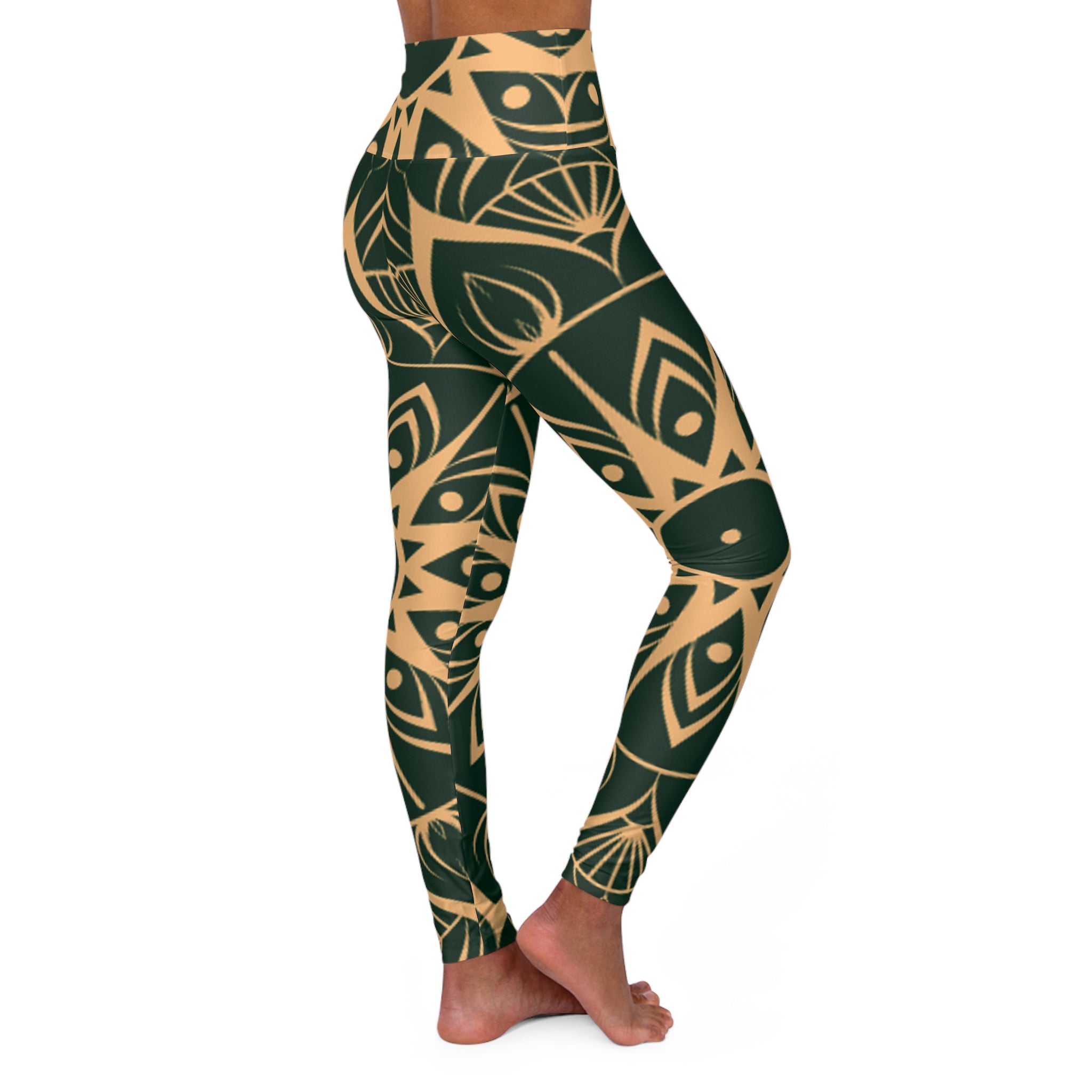 BELLA high waisted star burst print yoga leggings with bold star pattern and comfortable fit, designed for active wear.