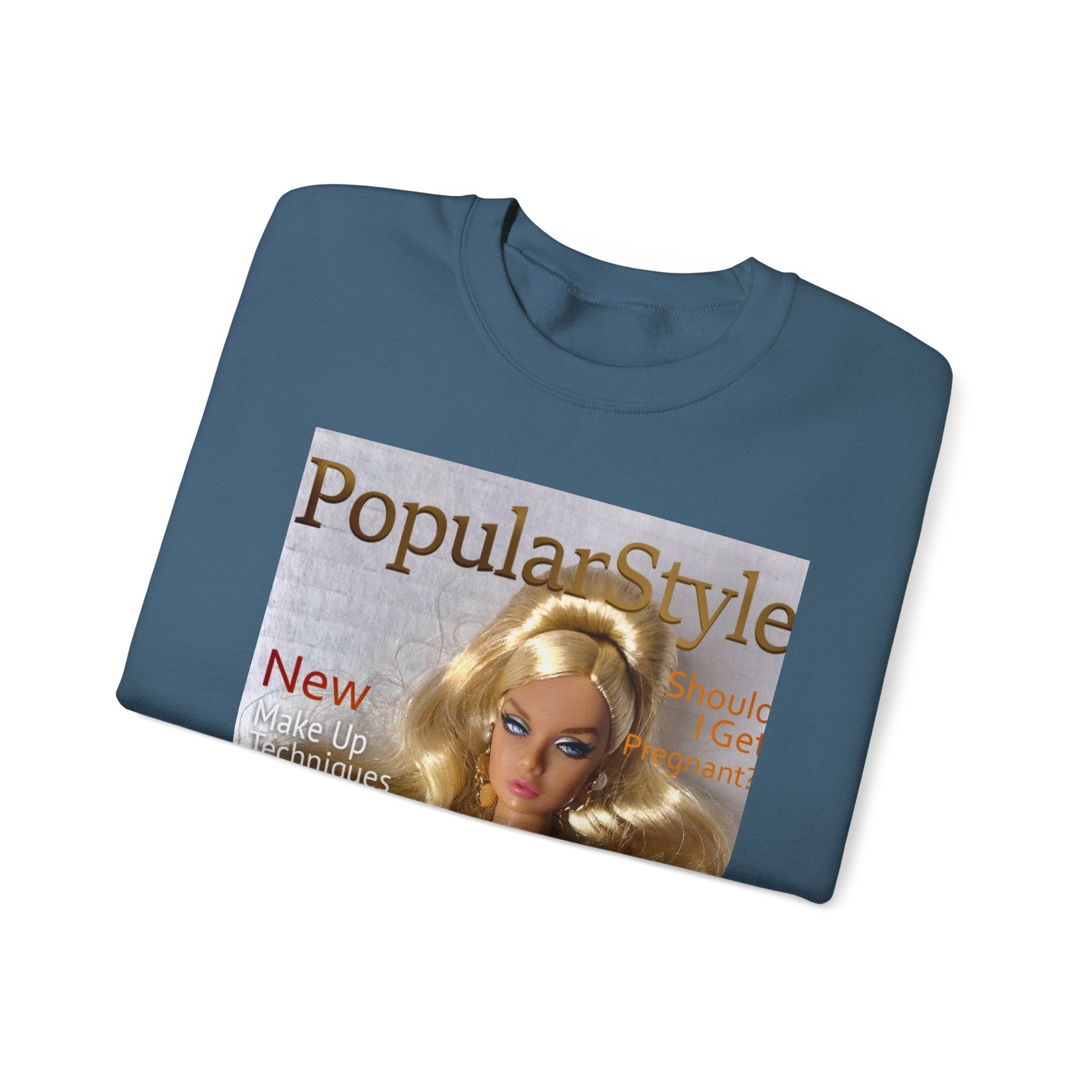 Printify fashion graphic crewneck sweatshirt featuring a bold, colorful design on soft cotton fabric.