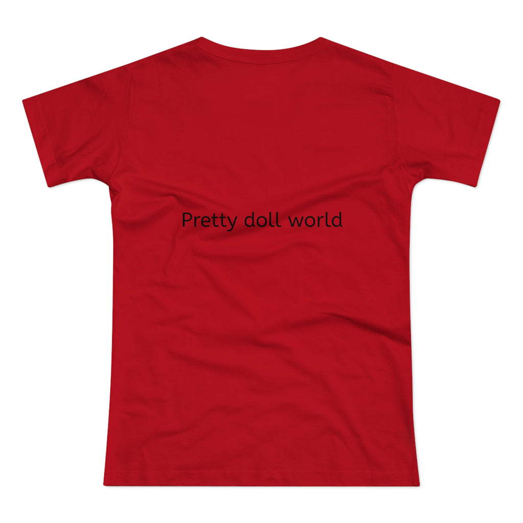 BELLA Pretty Doll World Boss Tee featuring a colorful graphic print on a casual t-shirt for women.