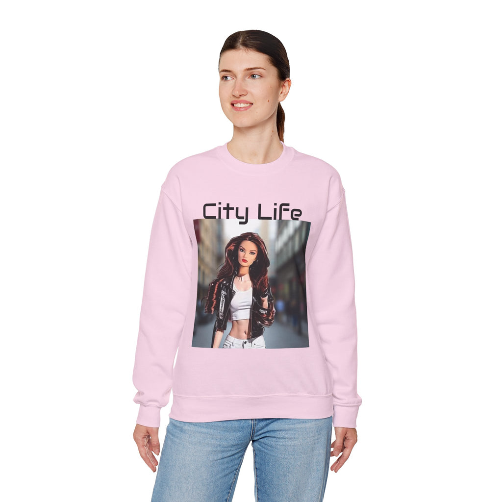 City Life Graphic Sweatshirt, Pretty doll world