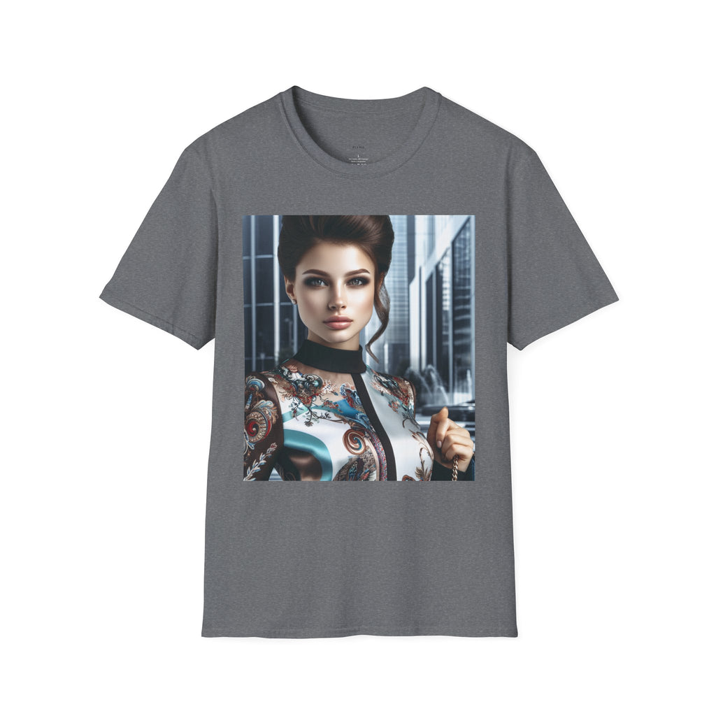 Softstyle T-Shirt by Printify featuring a comfortable, fitted design with short sleeves and a crew neckline.