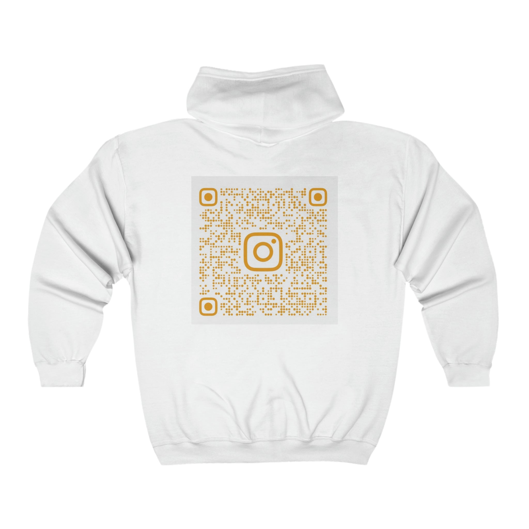 BELLA Signature Full Zip Hooded Sweatshirt displayed on a hanger, featuring a front zipper, hood, and comfortable fabric.