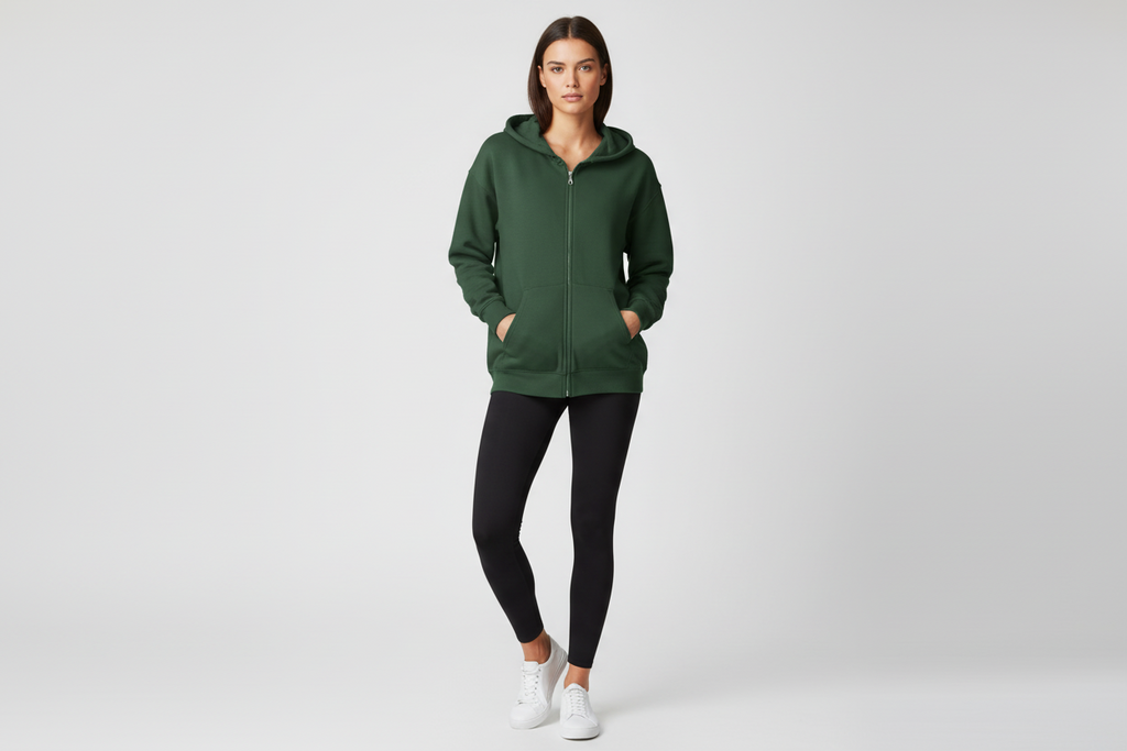 QR Code Full Zip Hooded Sweatshirt