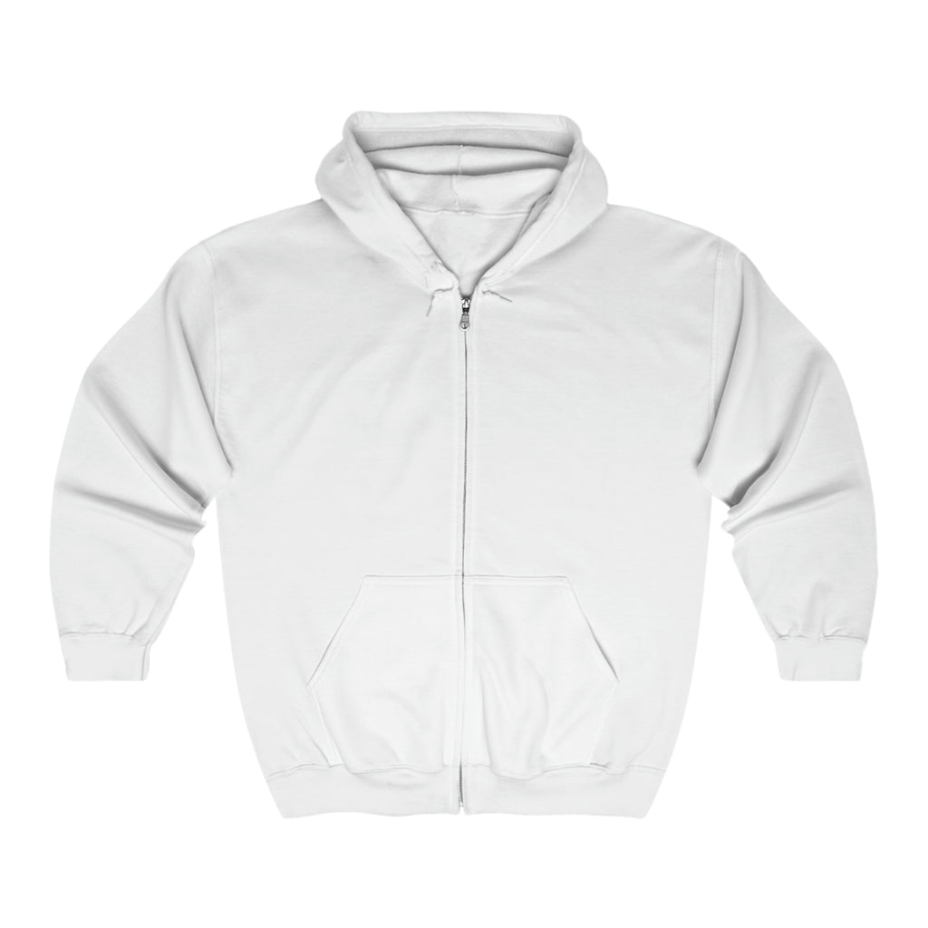 BELLA QR Code full zip hoodie with hood, front zipper, and logo design, shown in a casual, comfortable style.