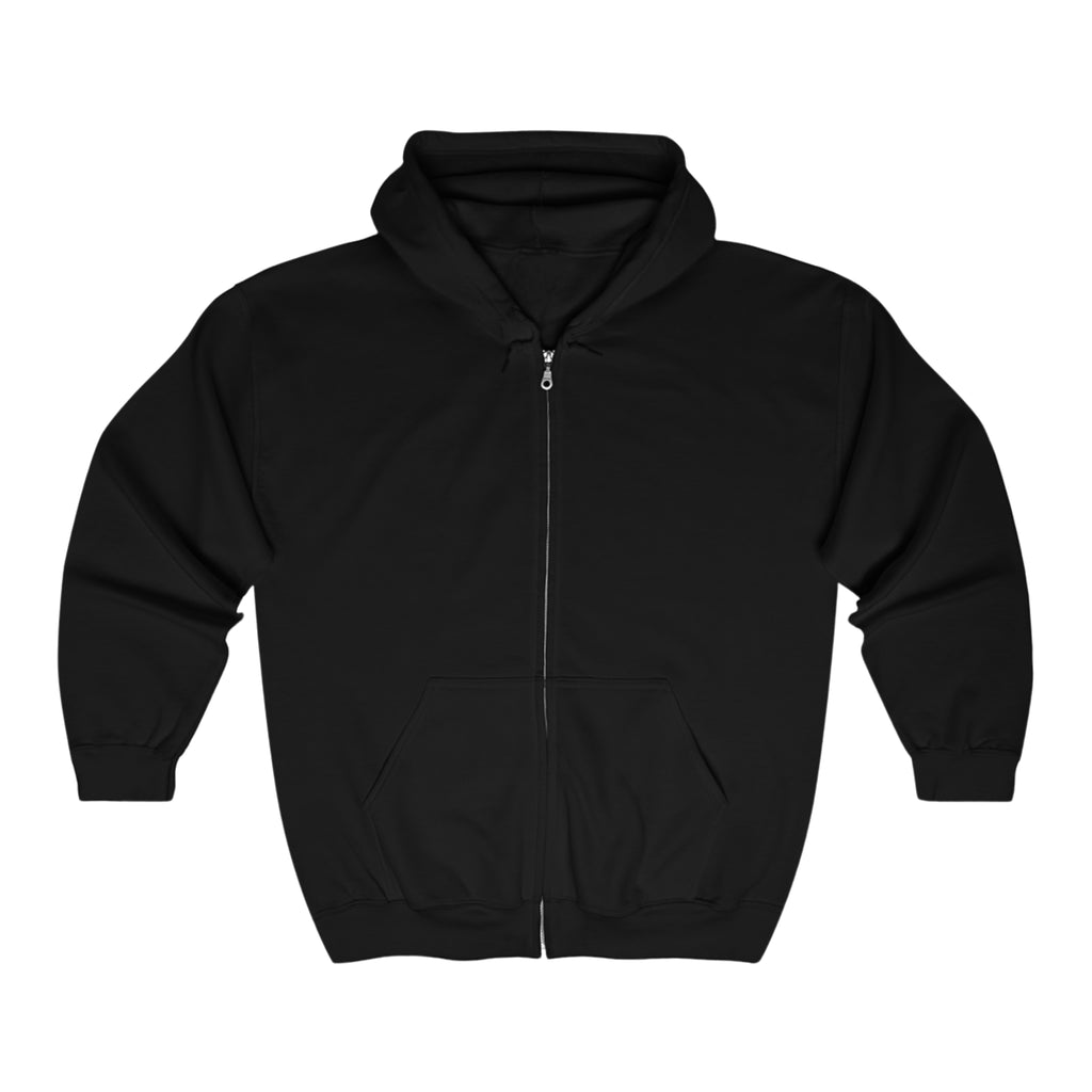 BELLA QR Code full zip hoodie featuring a hood and front pocket, made of soft fabric with a modern design.