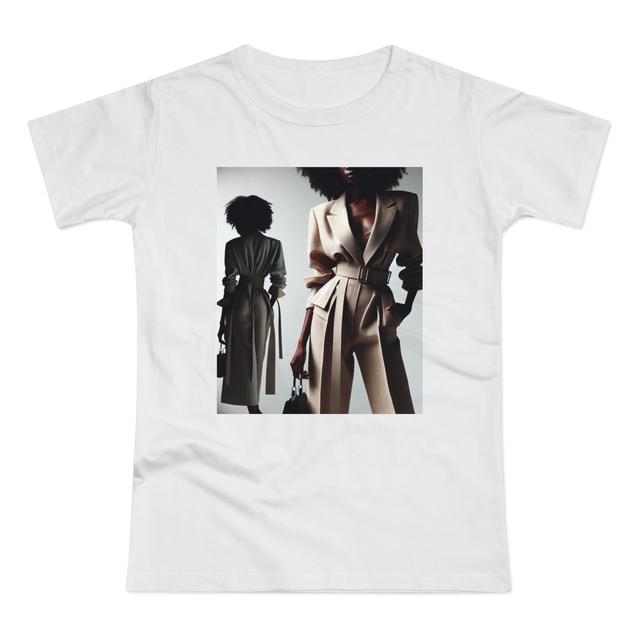 BELLA Pretty Doll World Boss Tee with vibrant print, cotton fabric, casual fit, designed by Printify, perfect for stylish everyday wear.