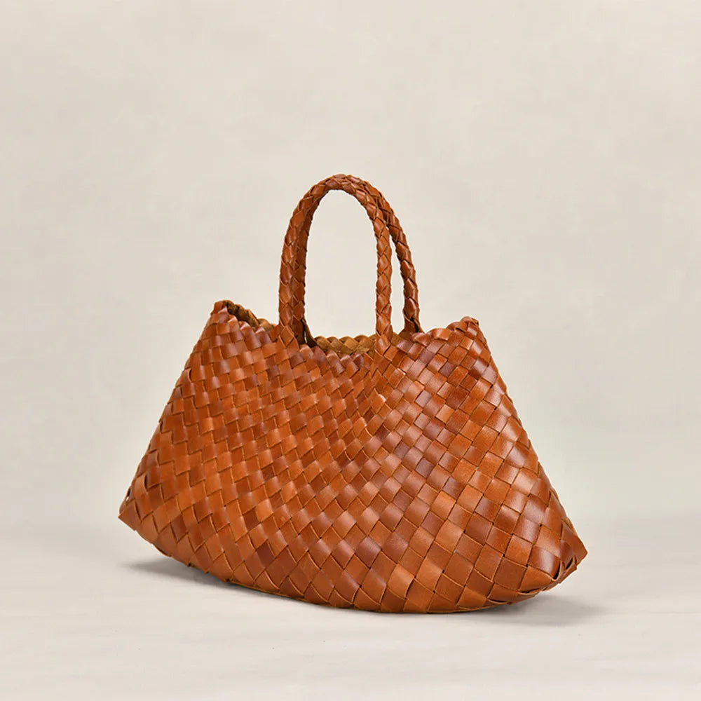 Leather Weave Tote